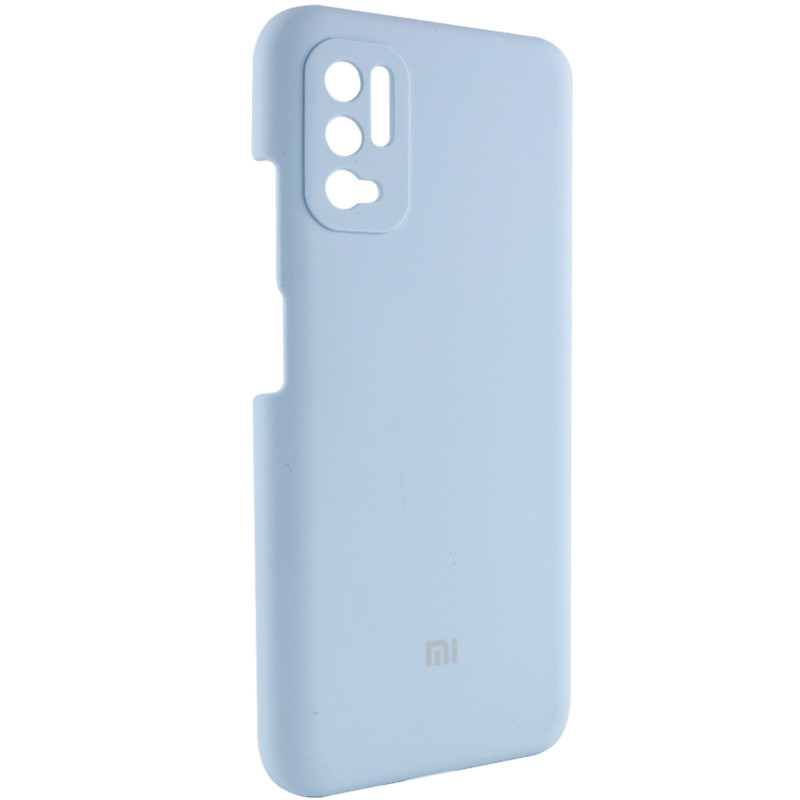 Фото Чехол Silicone Cover Full Camera (AAA) для Xiaomi Redmi Note 10 5G / Poco M3 Pro (Голубой / Lilac Blue) на vchehle.ua