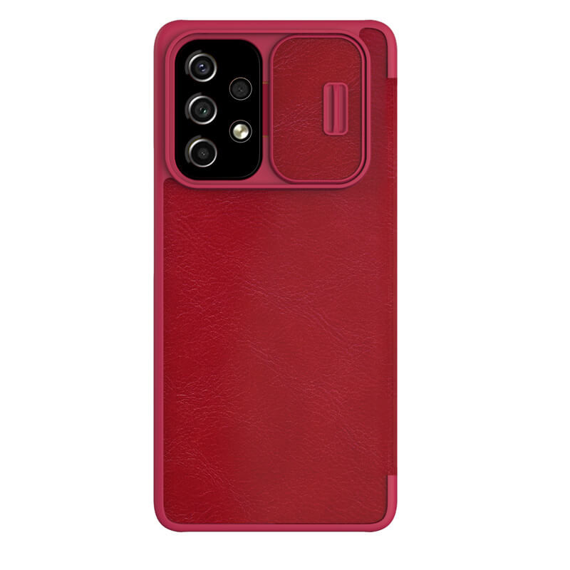 Фото Кожаный чехол (книжка) Nillkin Qin Pro Camshield для Samsung Galaxy A73 5G (Красный) на vchehle.ua