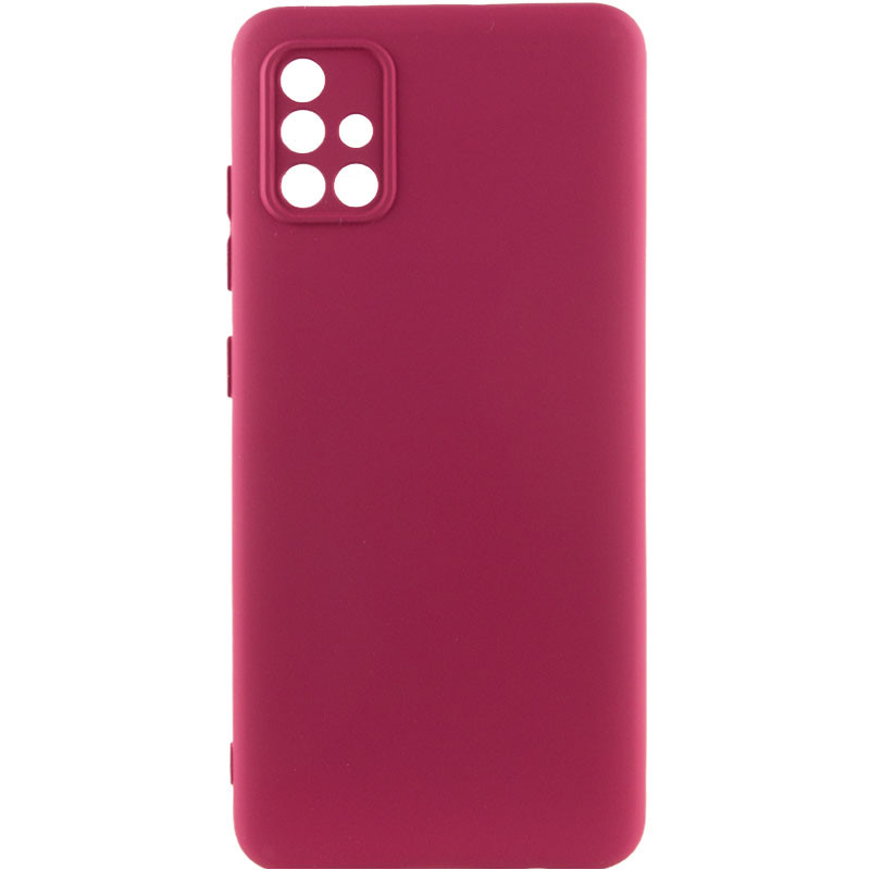Чохол Silicone Cover Lakshmi Full Camera (AA) на Samsung Galaxy A51 (Бордовий / Marsala)