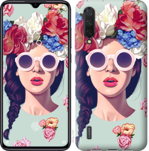 

Чехол Девушка с цветами для Xiaomi Mi 9 Lite 778727