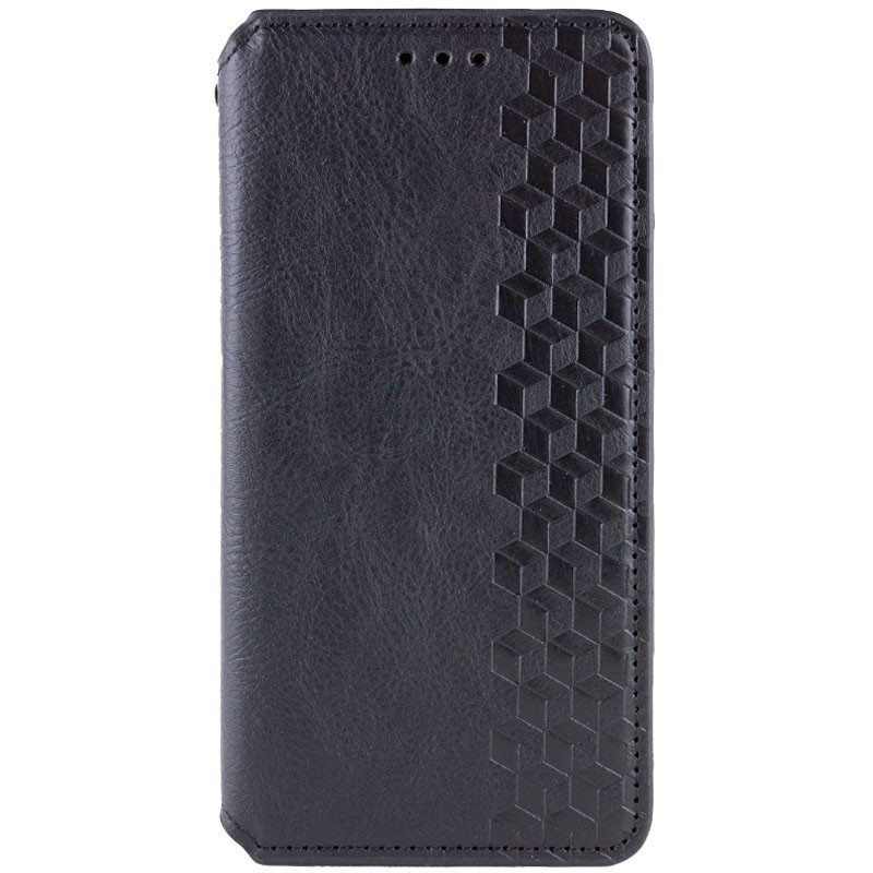 Шкіряний чохол книжка GETMAN Cubic (PU) на Motorola Moto G24 / G04 / E14 (Чорний)