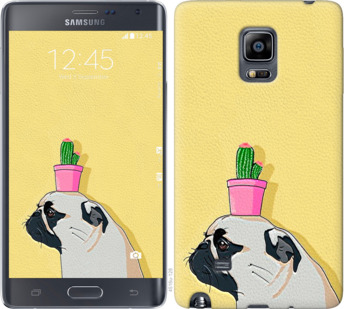 

Чехол Мопс с кактусом для Samsung Note Edge SM-N915 795404