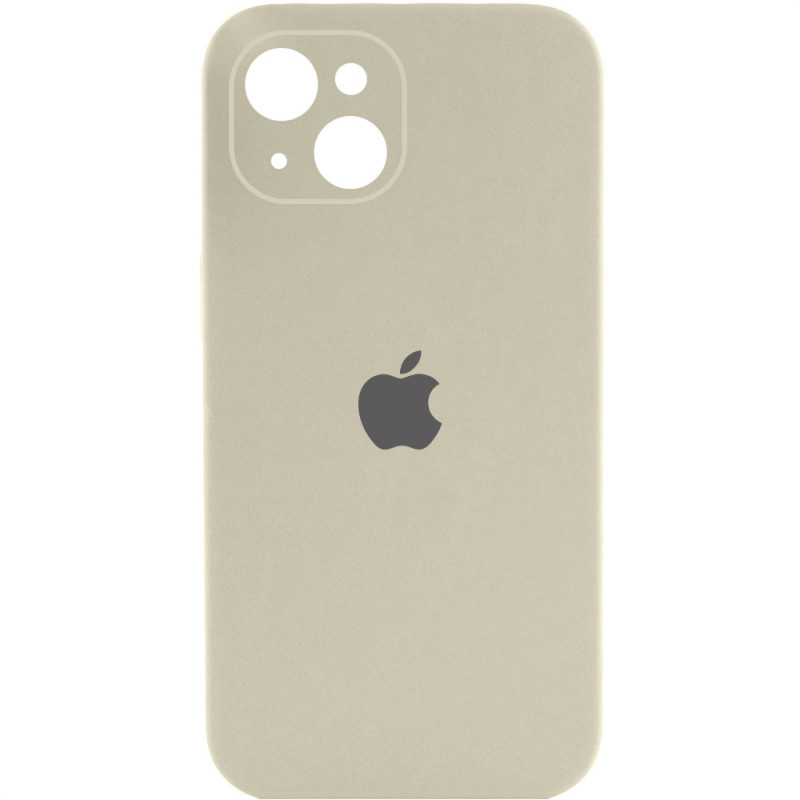 Чехол Silicone Case Full Camera Protective (AA) для Apple iPhone 15 (6.1") (Бежевый / Antique White)