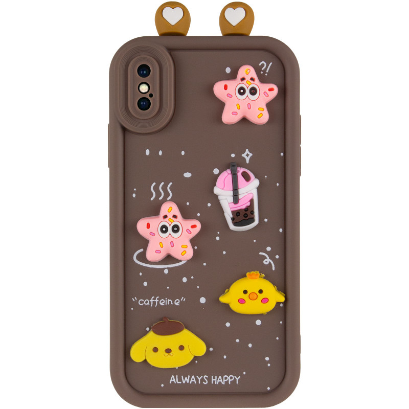 Фото Чехол TPU Toys Case with Ears для Apple iPhone X / XS (5.8") (Brown) на vchehle.ua