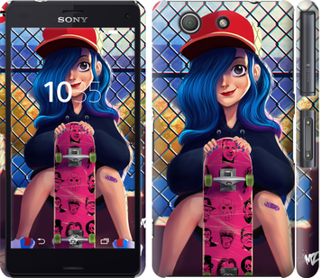 

Чехол Прикольная девочка со скейтбордом для Sony Xperia Z3 Compact D5803 618280