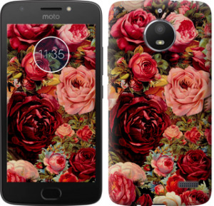 Чехол Цветущие розы для Motorola Moto E4