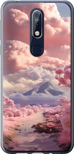 

Чехол Розовые облака для Nokia 7.1 1644967