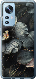 Чехол Черные цветы для Xiaomi 12