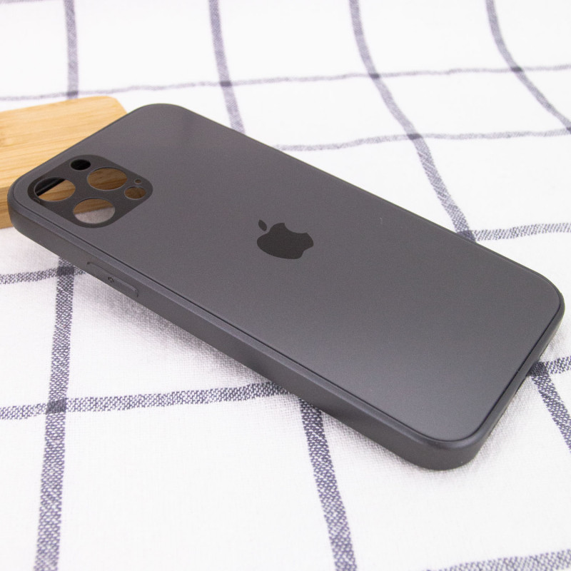 Фото Уцінка TPU+Glass чохол GLOSSY Logo Full camera на iPhone 12 Pro Max (Подряпина / Сірий) на vchehle.ua