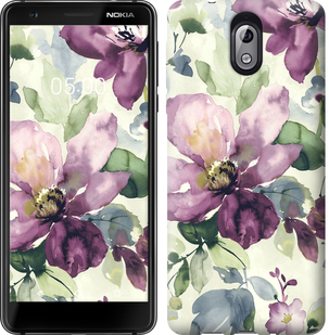 

Чехол Цветы акварелью для Nokia 3.1 668363