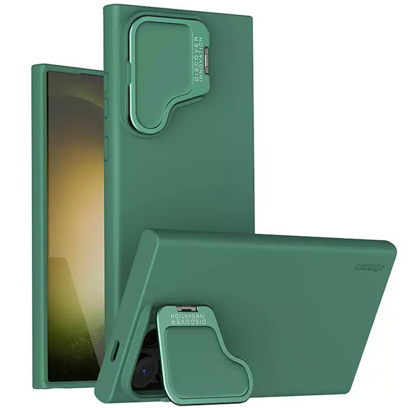 Силіконова накладка Nillkin Camshield Silky Prop на Samsung Galaxy S24 Ultra (Dark Green)