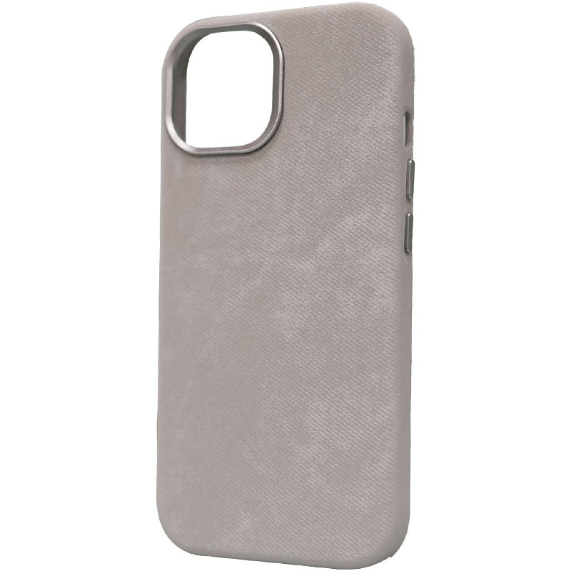 Фото Чехол Denim with Magnetic safe для Apple iPhone 14 (6.1") (Gray) на vchehle.ua