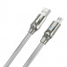 Фото Дата кабель Borofone BU12 Synergy USB to MicroUSB (1.2m) (Срібний) на vchehle.ua