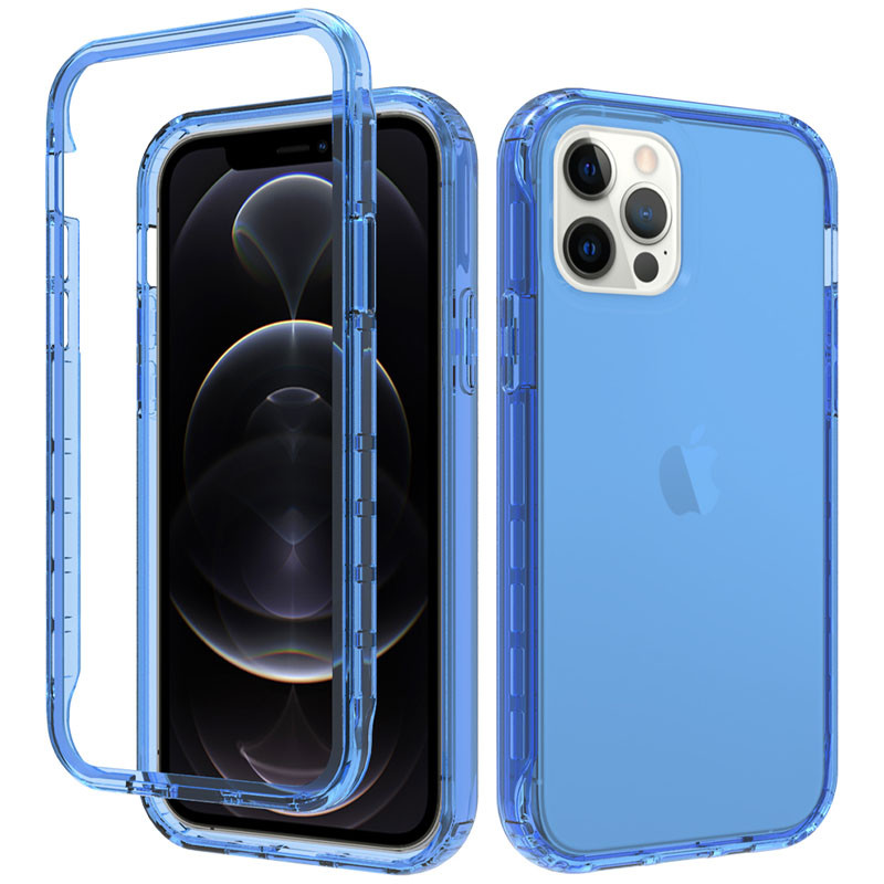 Чохол TPU + PC Full Body з захистом 360 на Apple iPhone 12 Pro Max (6.7") (Синій)
