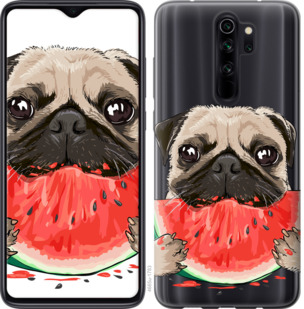 

Чохол Мопс і кавун на Xiaomi Redmi Note 8 Pro 843734