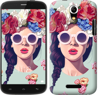

Чохол Дівчина з квітами на Doogee Y100X 583182