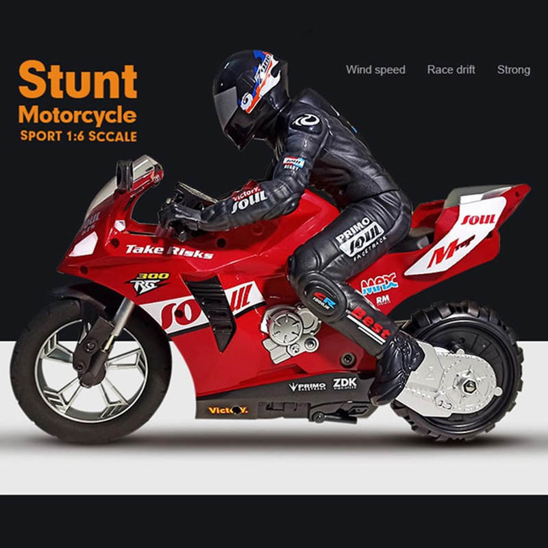 Купить Мотоцикл на радиоуправлении Motorcycle Stunt Drift six-axis Gyroscope (Red) на vchehle.ua