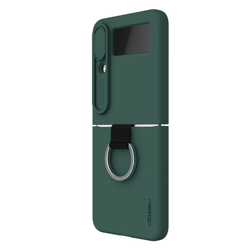 Фото Силіконова накладка Nillkin Camshield Silky на Samsung Galaxy Z Flip4 (Forest Green) в маназині vchehle.ua