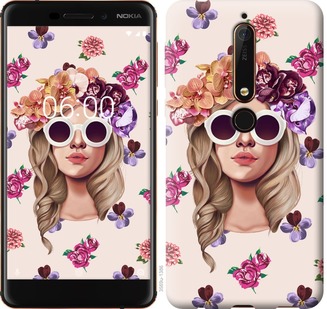 

Чехол Девушка с цветами v2 для Nokia 6.1 690595