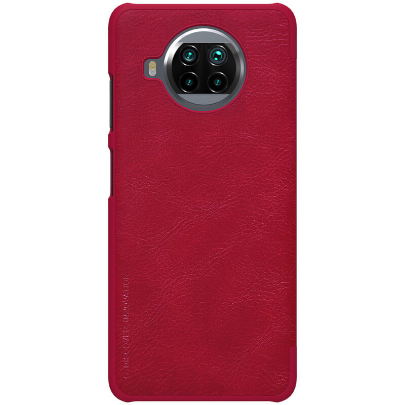 Фото Кожаный чехол-книжка Nillkin Qin Series для Xiaomi Mi 10T Lite / Redmi Note 9 Pro 5G (Красный) на vchehle.ua