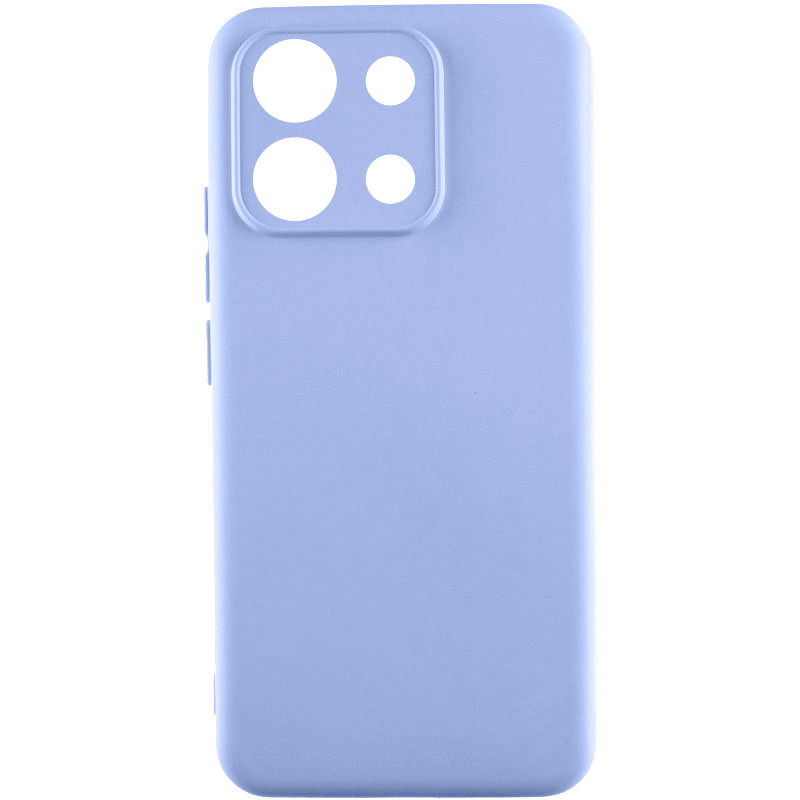 Чехол TPU GETMAN Liquid Silk Full Camera для Xiaomi Redmi Note 13 4G (Сиреневый / Light purple)