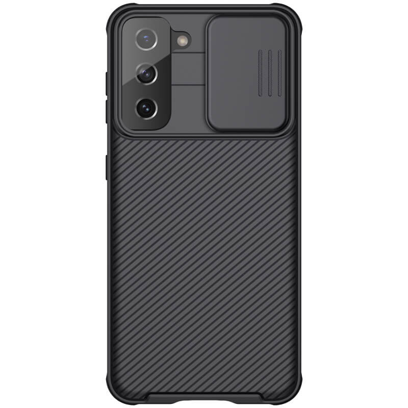 Карбоновая накладка Nillkin Camshield (шторка на камеру) для Samsung Galaxy S21 (Черный / Black)