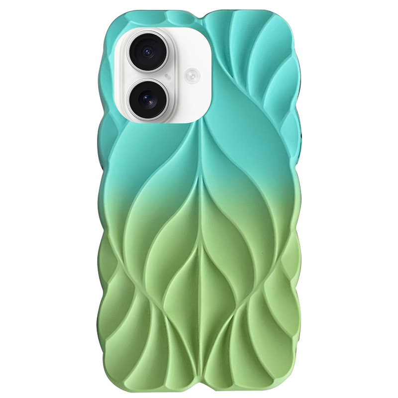 TPU чохол Leaf на Apple iPhone 16 (6.1") (Marine Green / Mint)