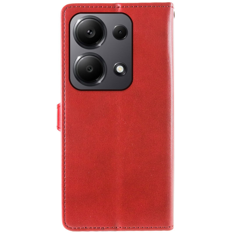 Фото Шкіряний чохол-книжка GETMAN Gallant (PU) для Xiaomi Redmi Note 13 Pro 4G / Poco M6 Pro 4G (Червоний) на vchehle.ua