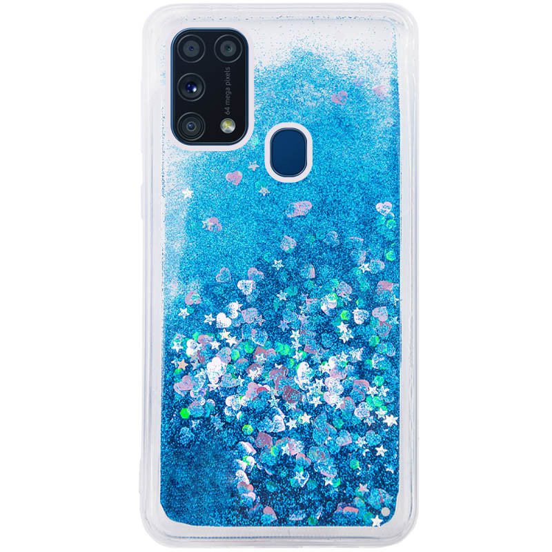 

TPU чехол Liquid hearts для Samsung Galaxy M31 (Голубой) 906150
