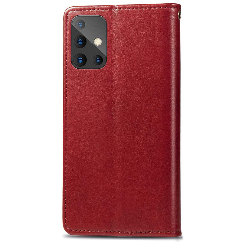 Шкіряний чохол-книжка GETMAN Gallant (PU) для Samsung Galaxy A51 (Червоний) в магазині vchehle.ua