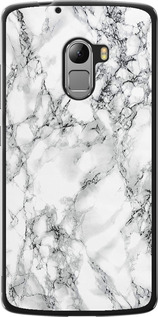 Чехол Мрамор белый для Lenovo A7010