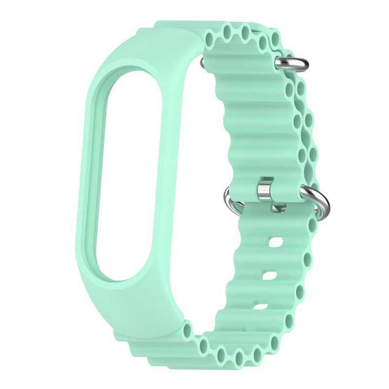 Фото Ремінець Ocean Band для Xiaomi Mi Band 9/8 (Бірюзовий / Blue Sea) на vchehle.ua