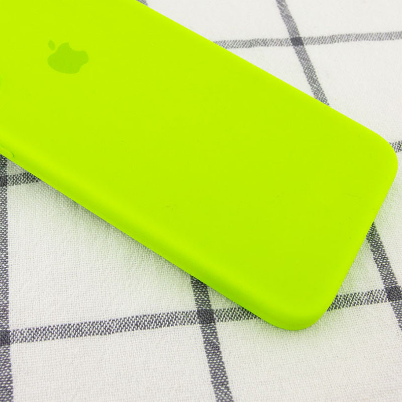 Фото Чохол Silicone Case Square Full Camera Protective (AA) на Apple iPhone XR (6.1") (Салатовий / Neon green) на vchehle.ua