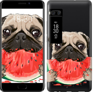 

Чохол Мопс і кавун на Meizu Pro 7 Plus 843704