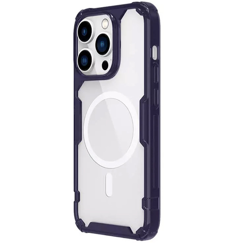 Фото TPU чехол Nillkin Nature Pro Magnetic для Apple iPhone 14 Pro (6.1") (Темно-фиолетовый (прозрачный)) на vchehle.ua