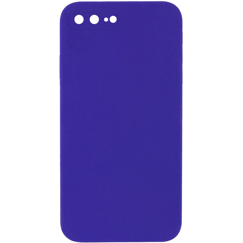 Silicone Case Square Full Camera Protective (AA) NOLOGO на Apple iPhone 7 plus / 8 plus (5.5") (Фіолетовий / Ultra Violet)