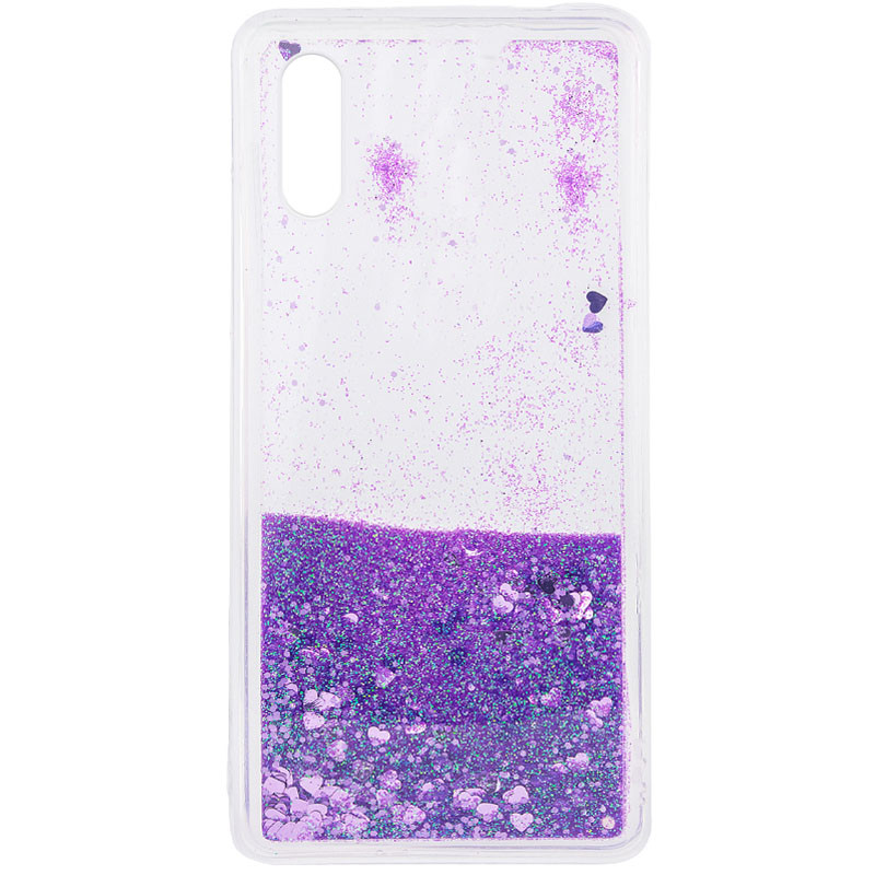 

TPU чехол Liquid hearts для Samsung Galaxy A02 (Фиолетовый) 1132435