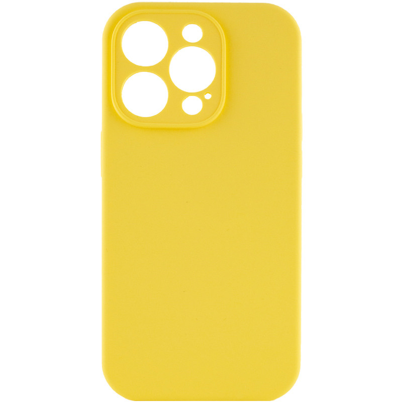 Чехол Silicone Case Full Camera Protective (AA) NO LOGO для Apple iPhone 13 Pro Max (6.7") (Желтый / Yellow)