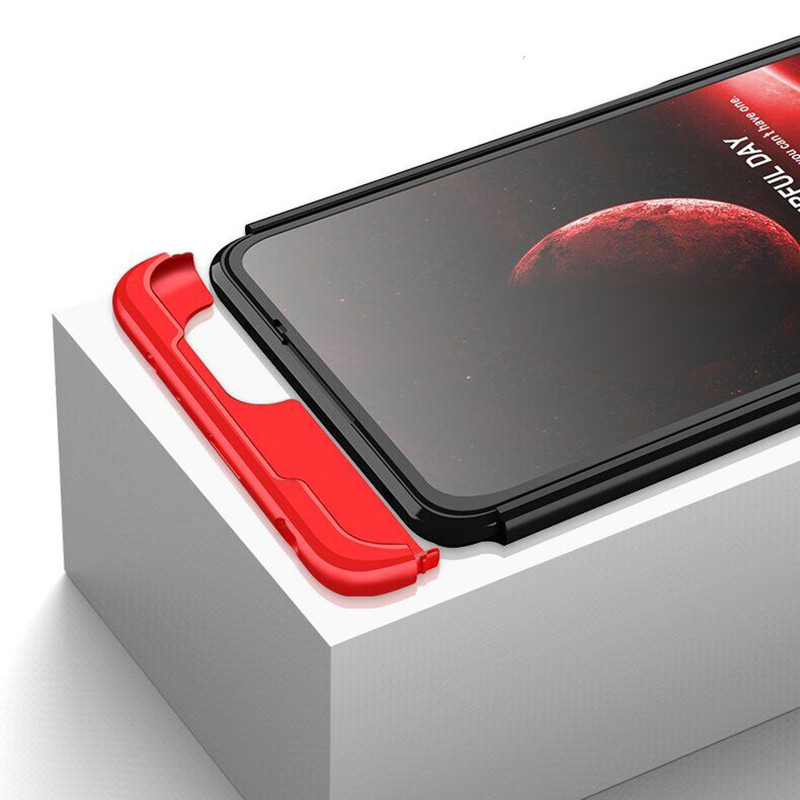 Купить Пластиковая накладка GKK LikGus 360 градусов (opp) для Xiaomi Redmi Note 10 Pro / 10 Pro Max (Черный / Красный) на vchehle.ua
