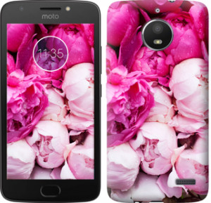 Чехол Розовые пионы для Motorola Moto E4