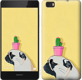

Чехол Мопс с кактусом для Huawei Ascend P8 Lite 795744