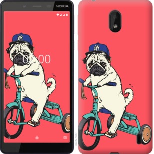 

Чохол Мопс на велосипеді на Nokia 1 Plus 763655