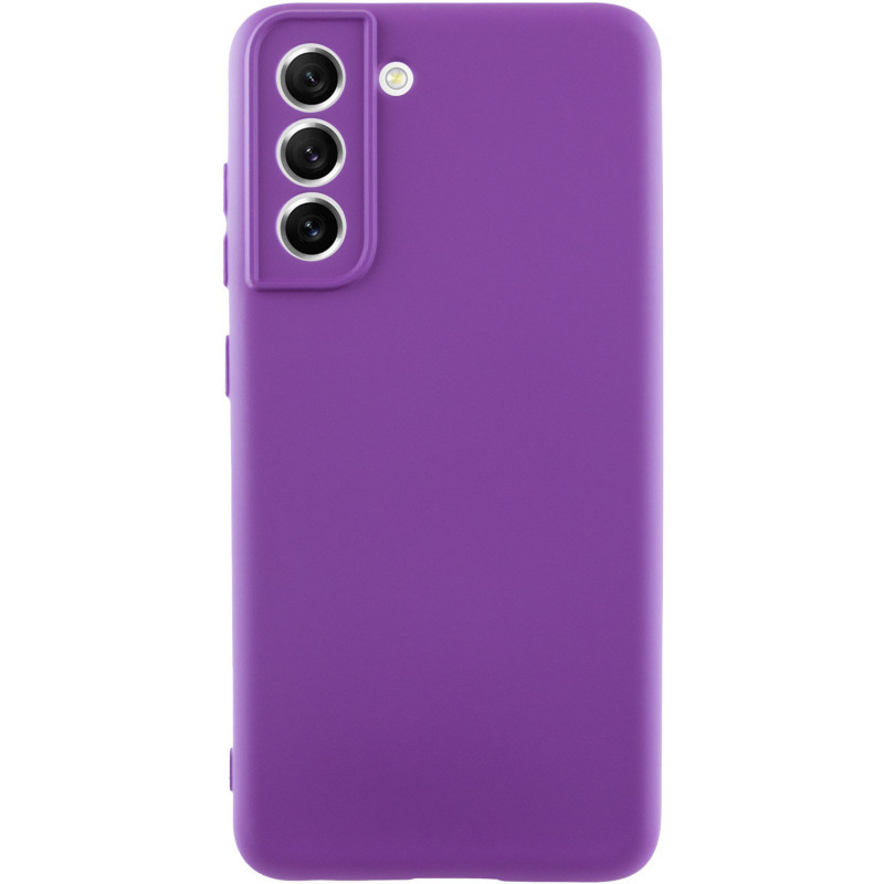 Чохол TPU GETMAN Liquid Silk Full Camera на Samsung Galaxy S21 FE (Фіолетовий / Purple)