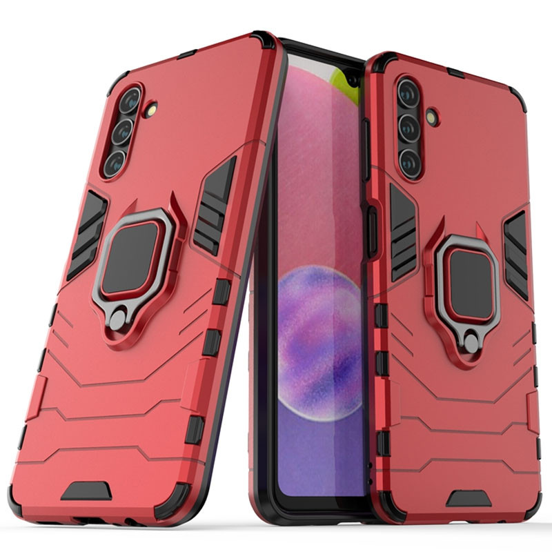 Ударопрочный чехол Transformer Ring for Magnet для Samsung Galaxy M52 (Красный / Dante Red)