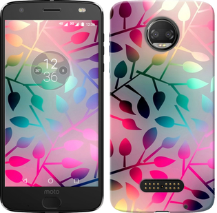 Чехол Листья для Motorola Moto Z3 Play