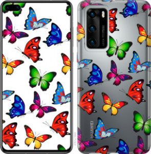 Чехол Красочные мотыльки для Huawei P40