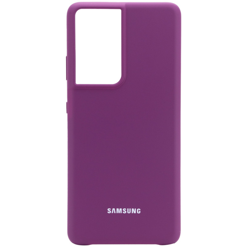 Чохол Silicone Cover (AA) на Samsung Galaxy S21 Ultra (Фіолетовий / Grape)