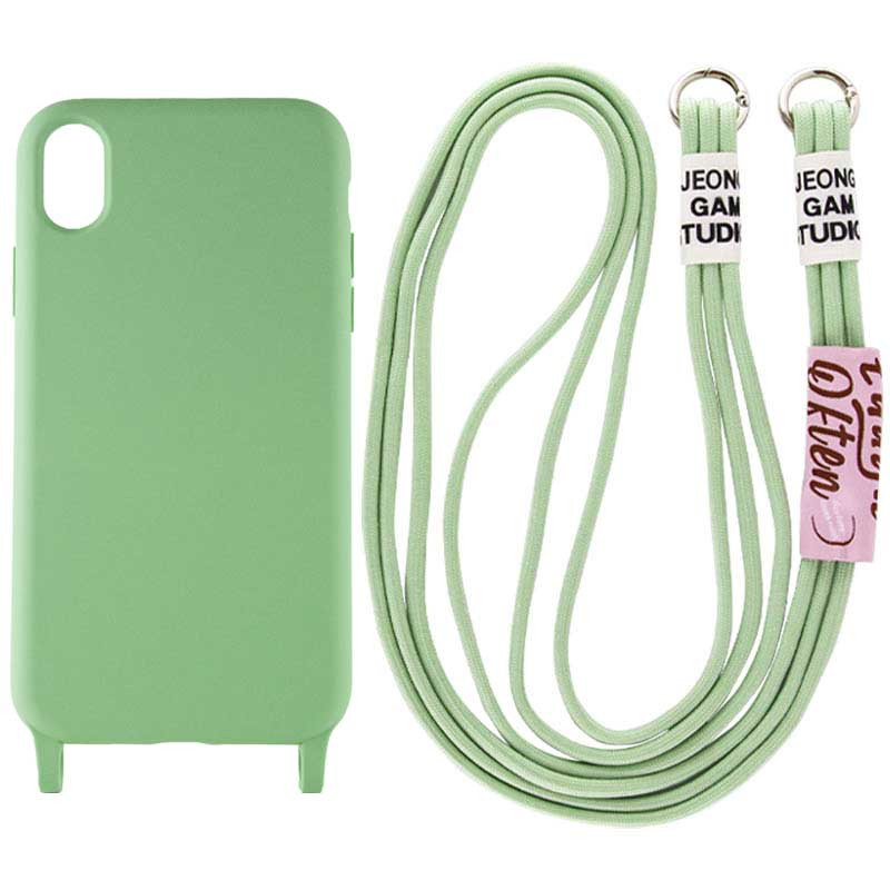 

Чохол Cord case з довгим кольоровим ремінцем на Apple iPhone XR (6.1") (Зелений / Pistachio) 1409032