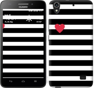 

Чехол Черно-белые полосы для Huawei G620S 752086