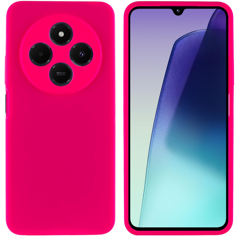 Фото Чохол Silicone Cover Lakshmi Full Camera (AAA) на Xiaomi Redmi 14C / Poco C75 (Рожевий / Barbie pink) на vchehle.ua